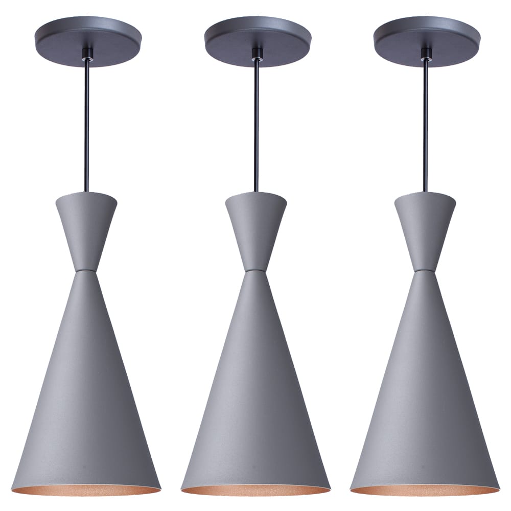 Pendente Lustre Luminária Canadá Cinza