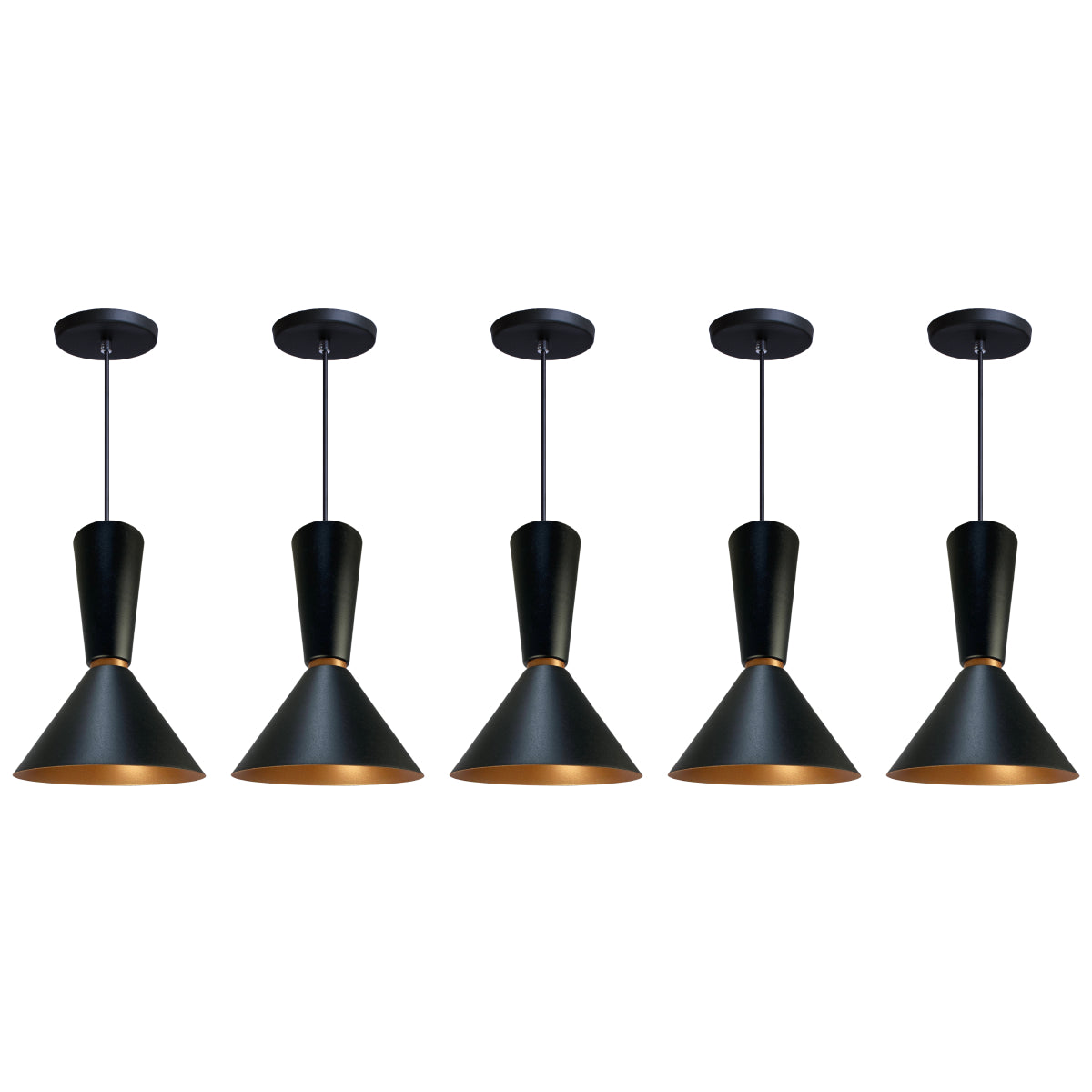 Pendente Lustre Luminária Cone Rio Preto