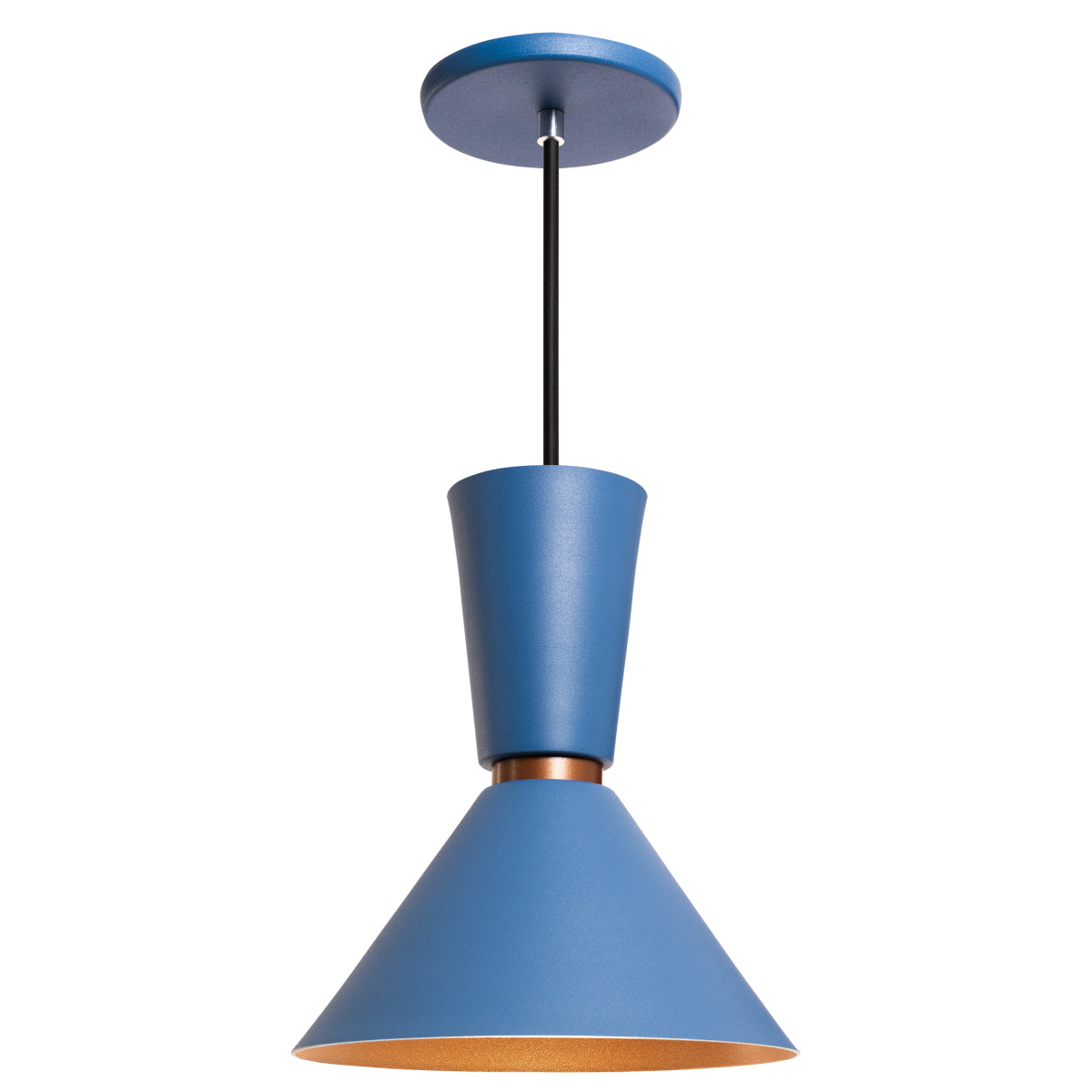 Pendente Lustre Luminária Cone Rio Azul