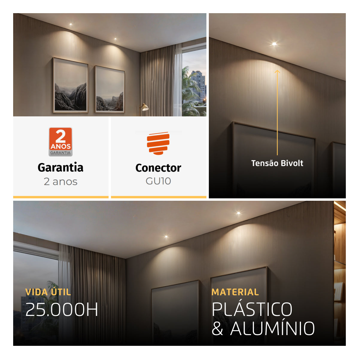 Lâmpada Led Mini Dicroica Mr11 3,5w 4000k Branco Neutro