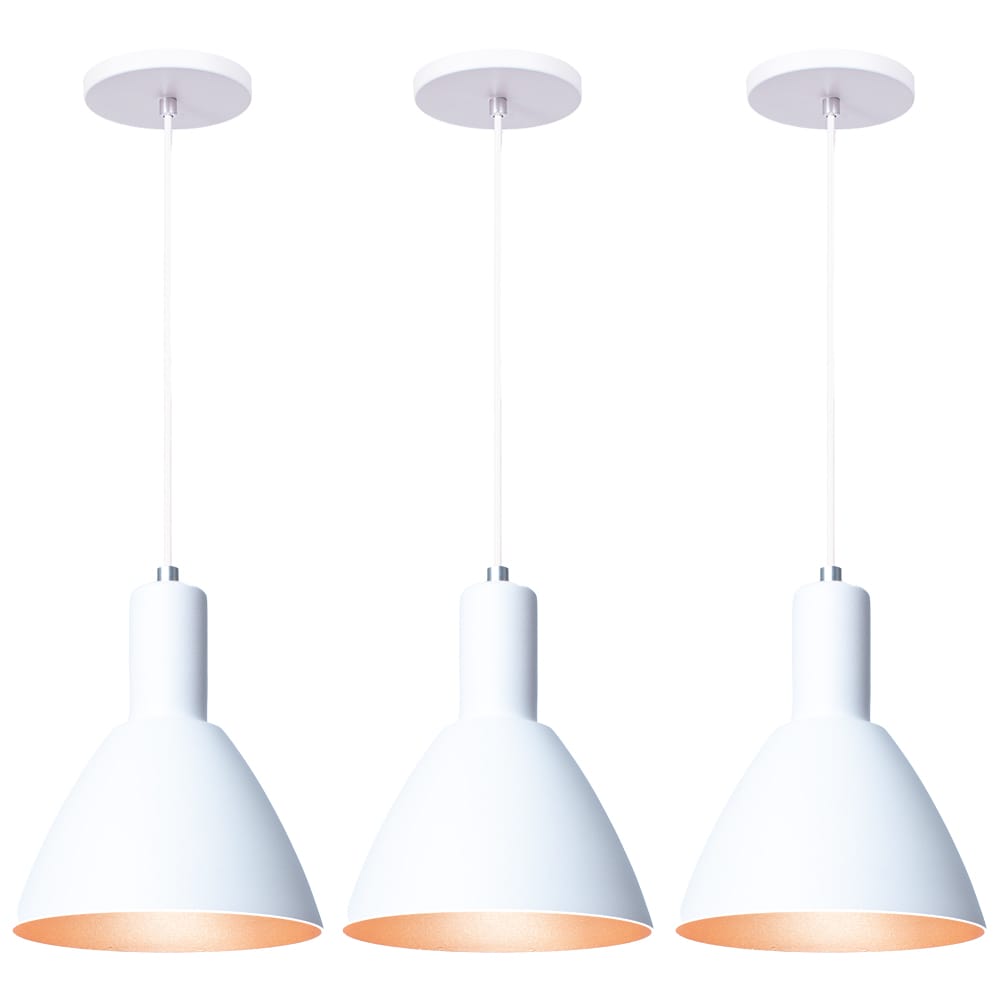 Pendente Lustre Luminária Atenas Branco