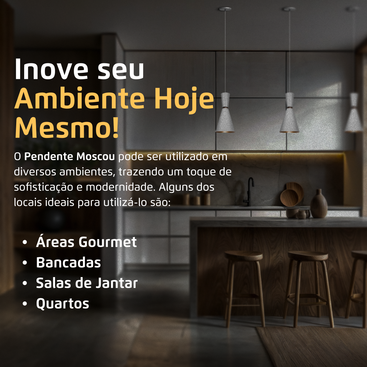 Pendente Lustre Luminária Moscou Branco