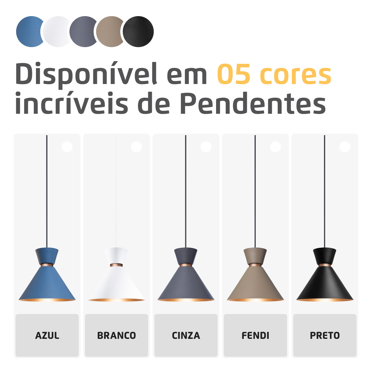 Pendente Lustre Luminária Berlin 23cm Branco