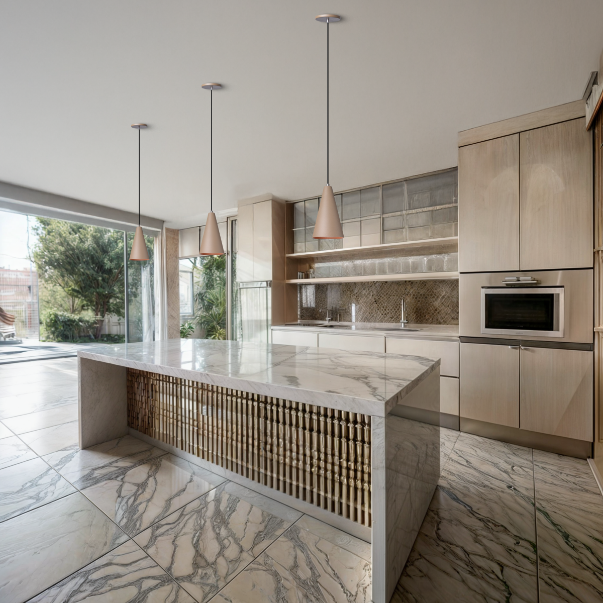 Pendente Lustre Luminária Cone Fendi