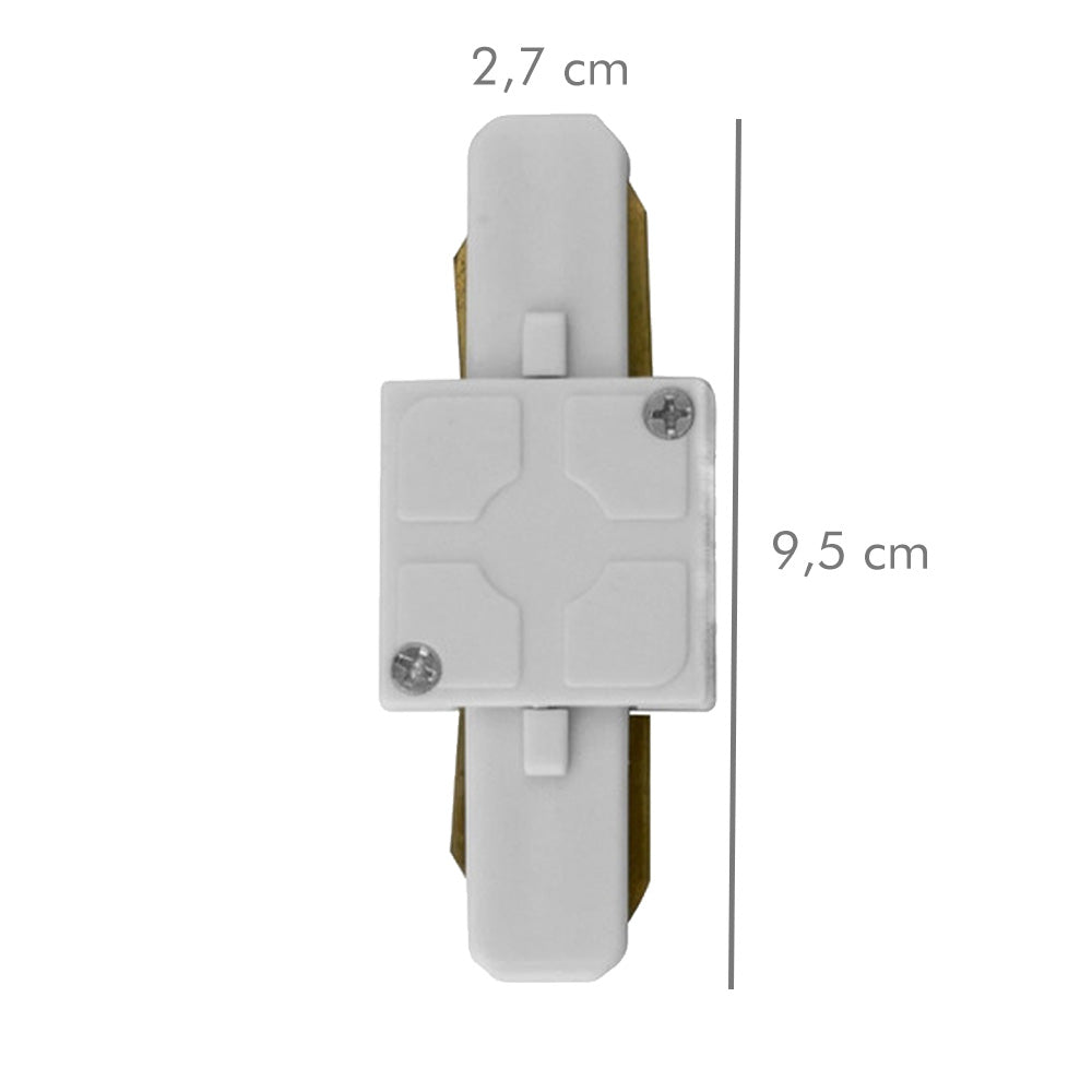 Conector Emenda Para Trilho Eletrificado Reto Branco Delis