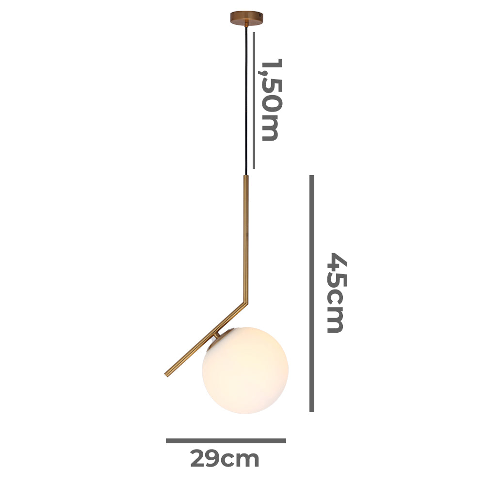 Pendente Luminária Pérola Led 45cm Dourado Sindora