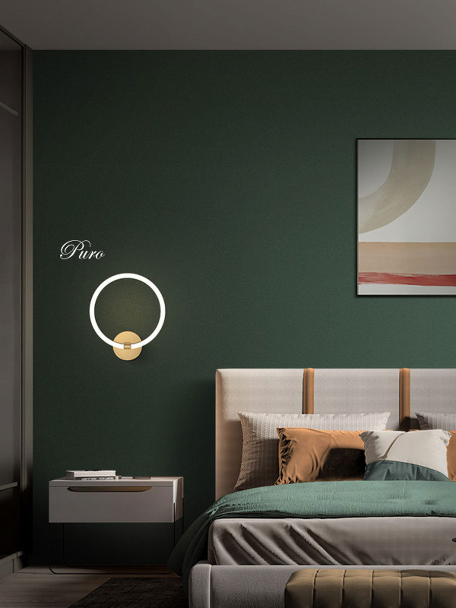 Arandela Led Puro 3000k 9w Dourado 20Cm Bella