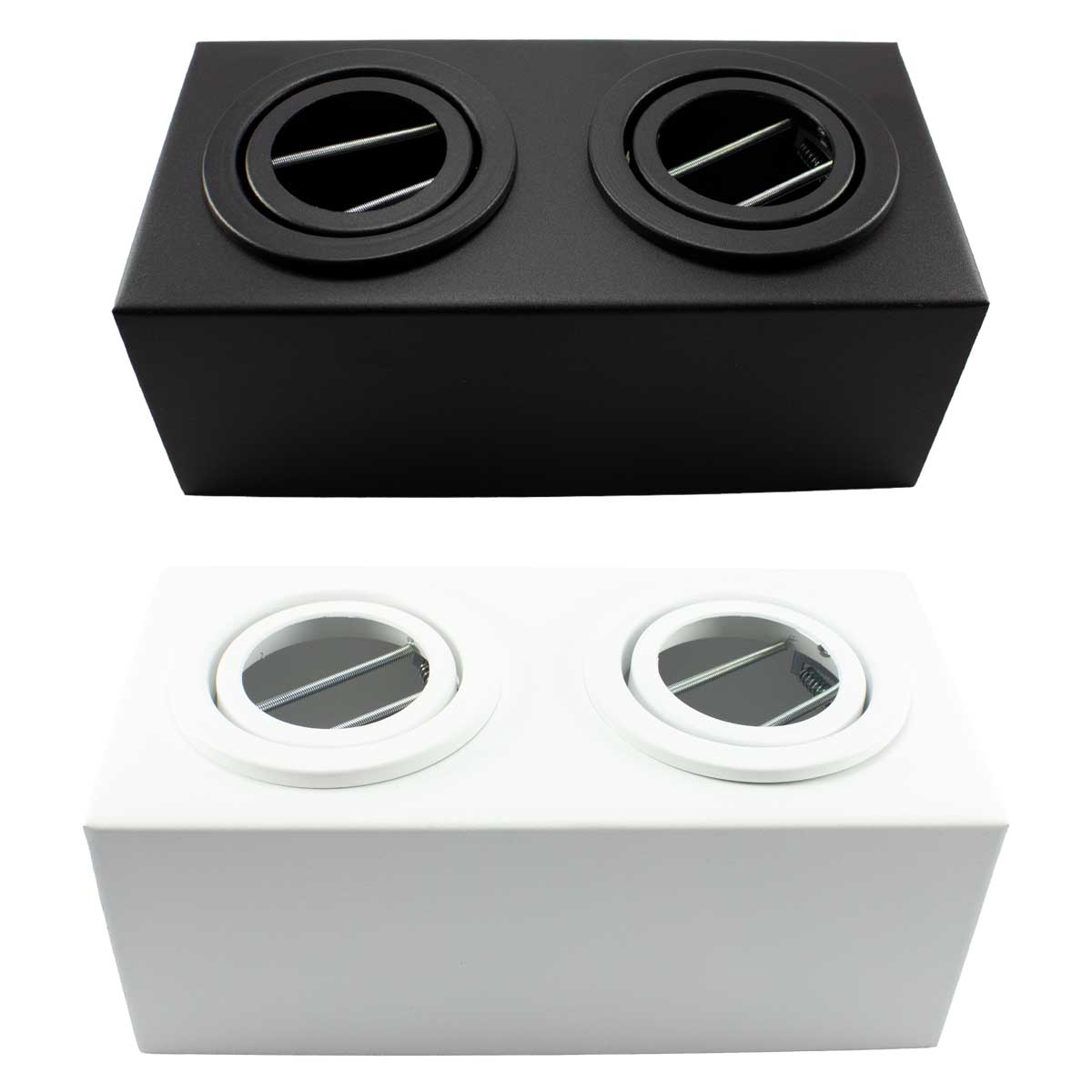 Spot Plafon Sobrepor Box Par20 Duplo Direcionável