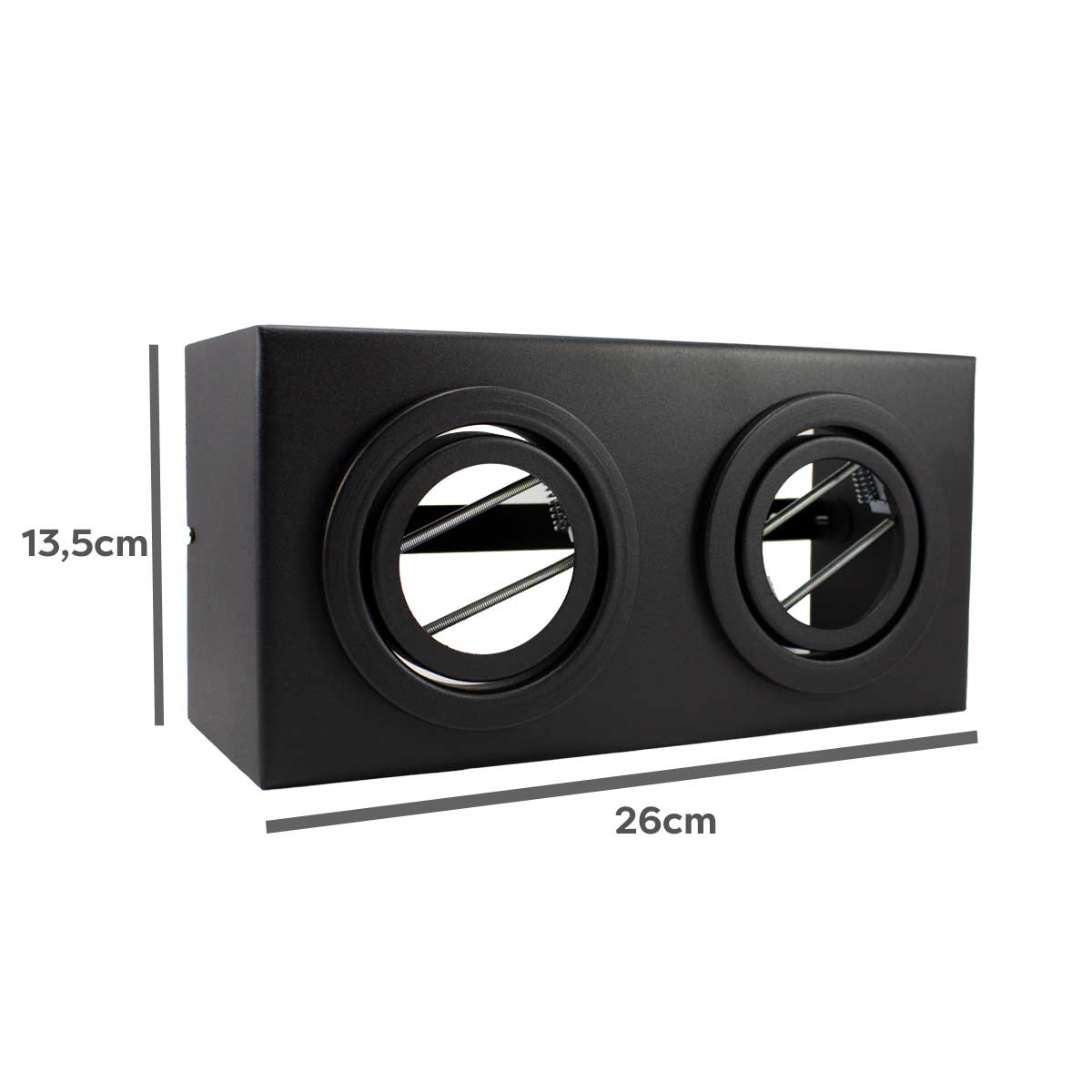 Spot Plafon Sobrepor Box Par20 Duplo Direcionável