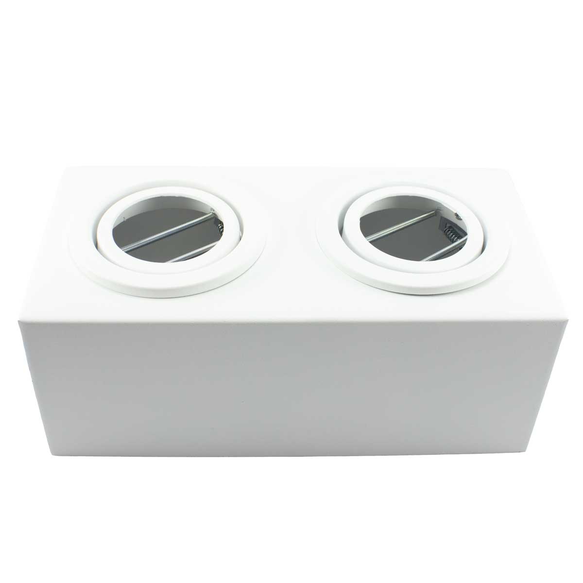 Spot Plafon Sobrepor Box Par20 Duplo Direcionável