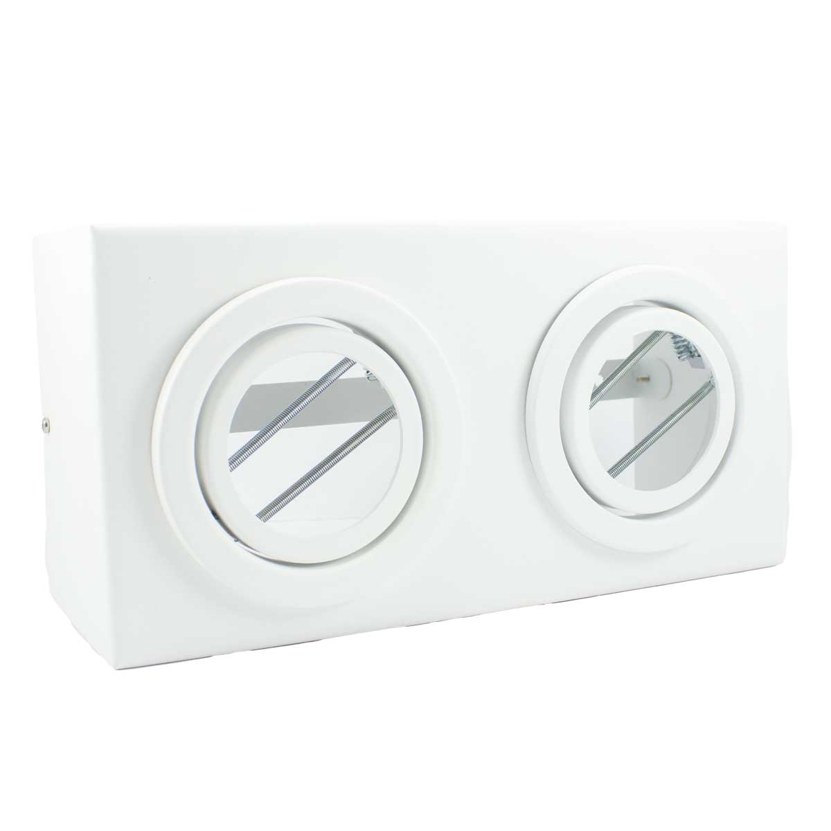 Spot Plafon Sobrepor Box Par20 Duplo Direcionável