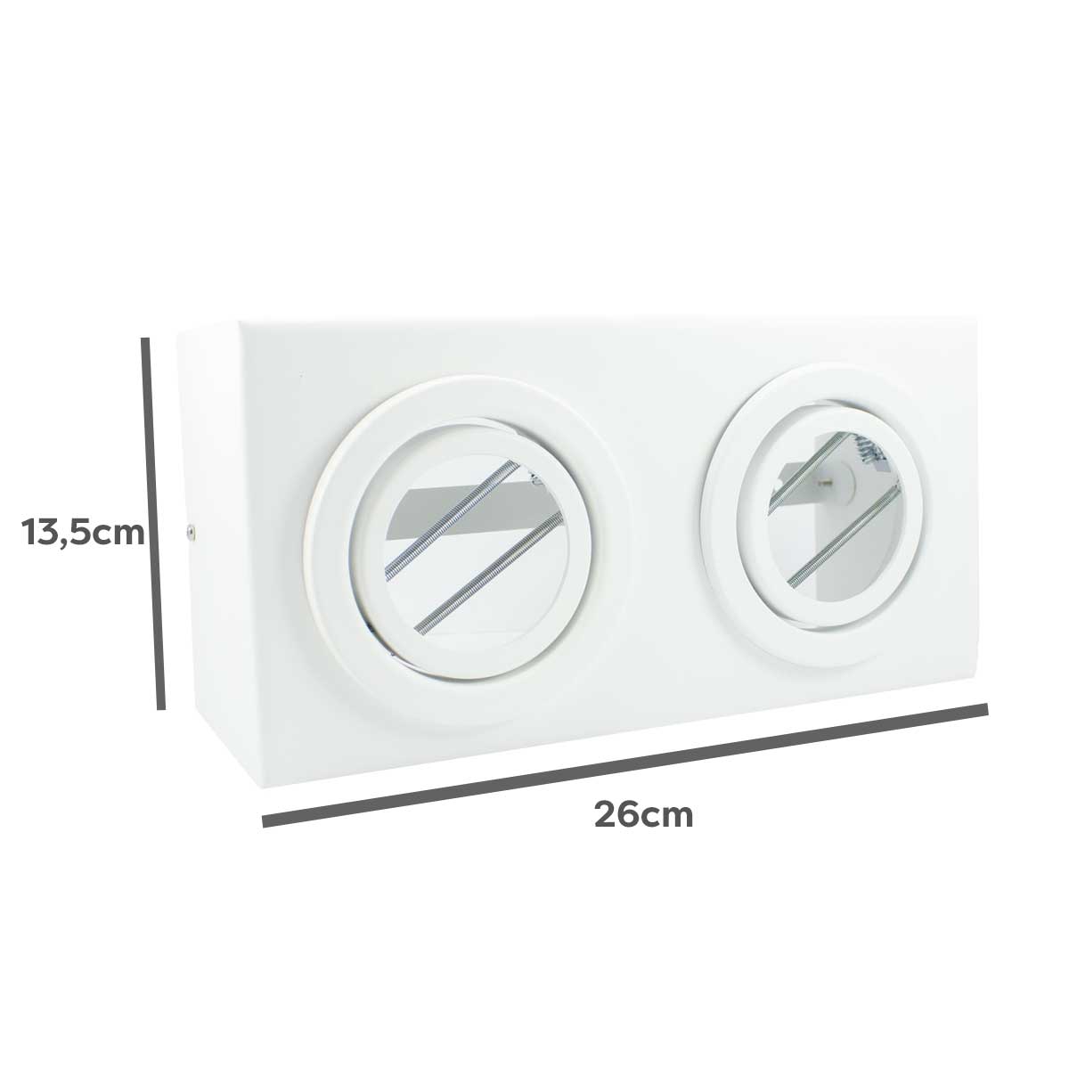 Spot Plafon Sobrepor Box Par20 Duplo Direcionável