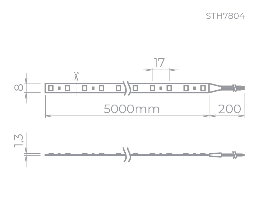 Fita Led Profissional Stella Eco 5W/M 12V IP20 5m 2700K Branco Quente