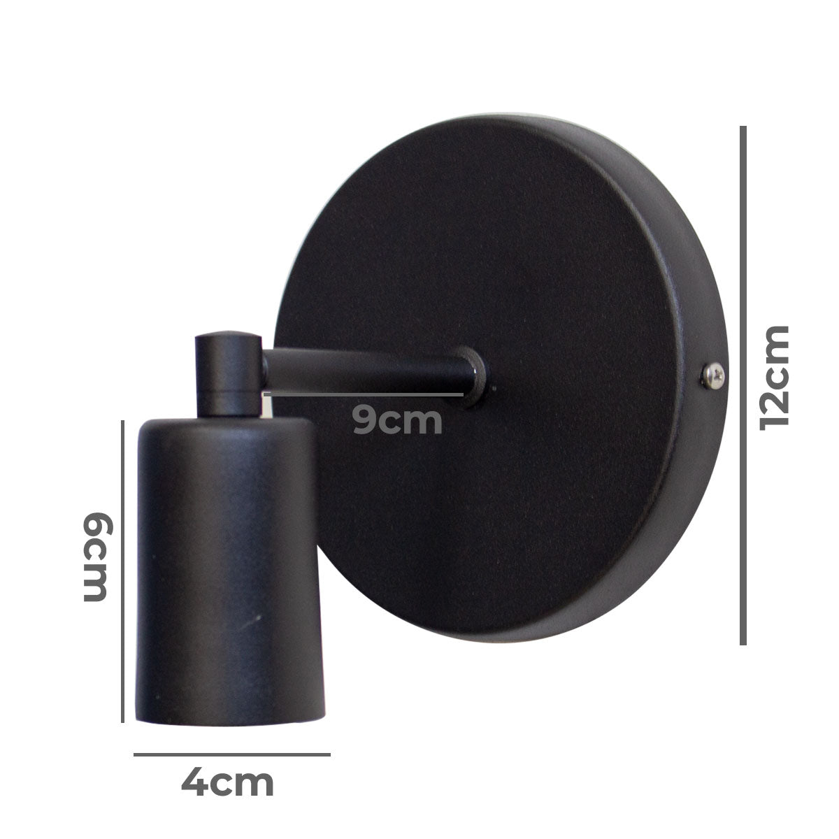 Arandela Retrô Industrial Preto