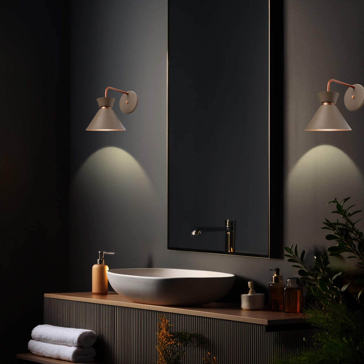 Arandela Parede Berlin 15cm Fendi C/ Cobre