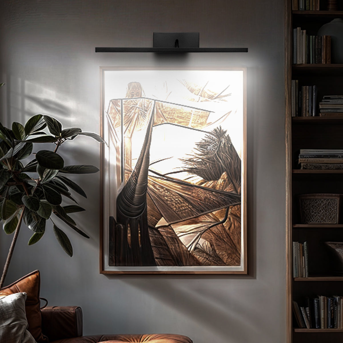 Arandela Quadro Perfil Led 6W 6000K Preto
