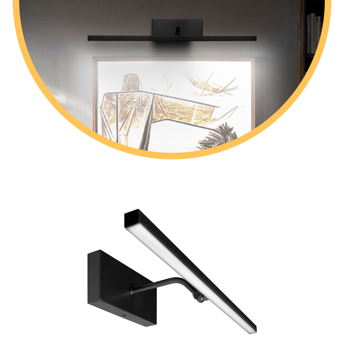 Arandela Quadro Perfil Led 6W 6000K Preto