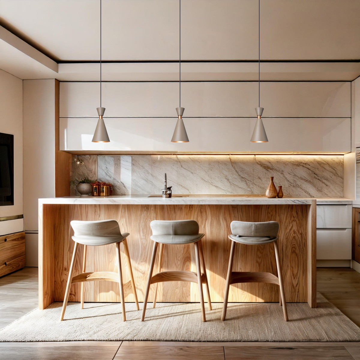 Pendente Lustre Luminária Mini Pequim 24cm Fendi