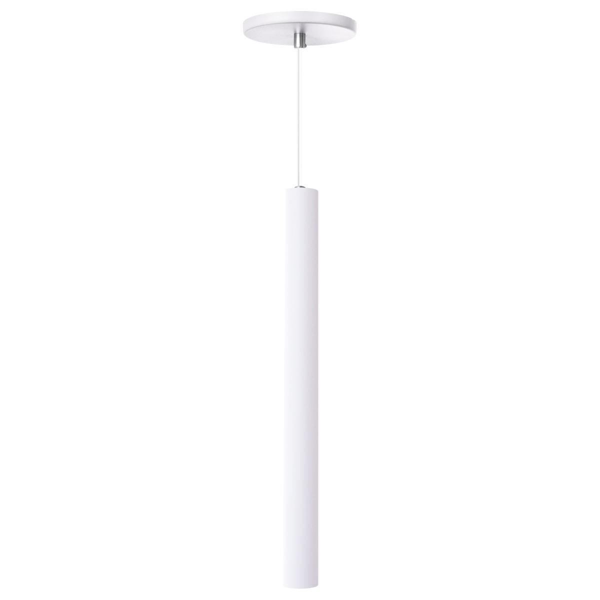 Pendente Luminária Tubo Branco 40 Cm