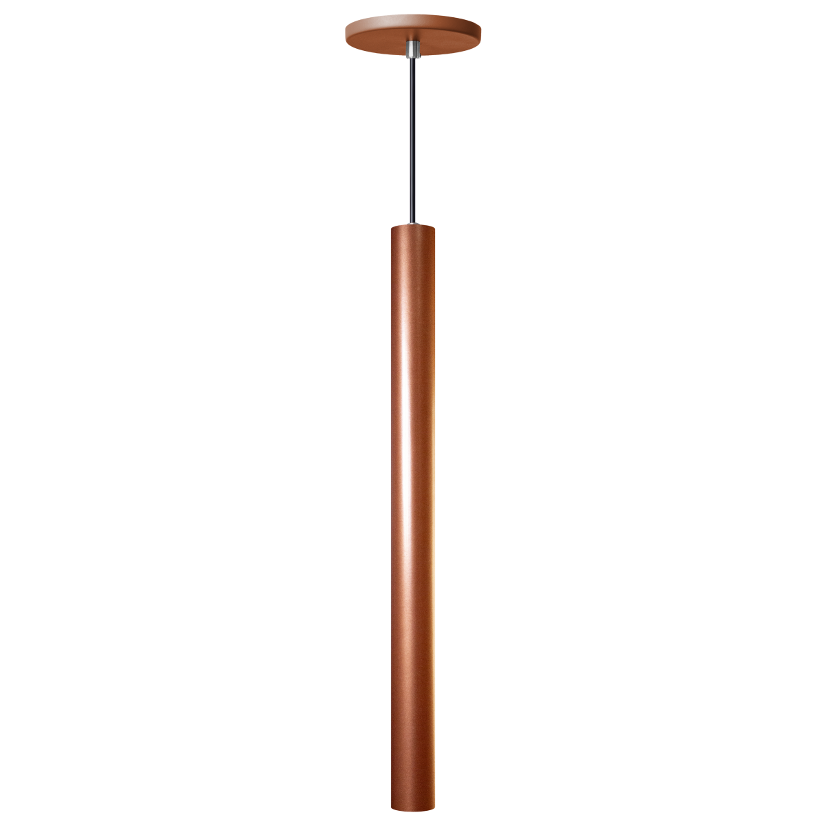 Pendente Luminária Tubo Cobre 50 Cm
