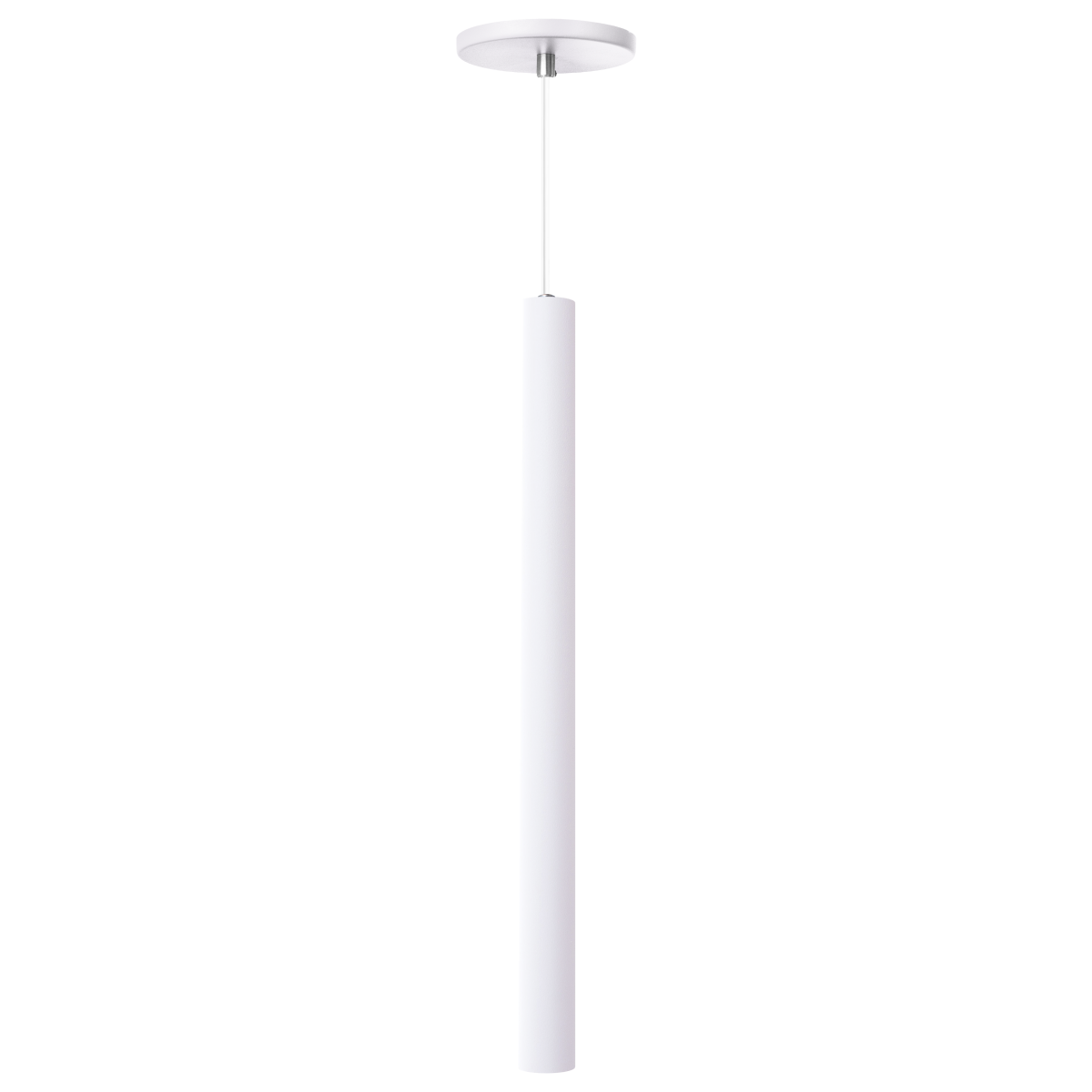 Pendente Luminária Tubo Branco 50 Cm