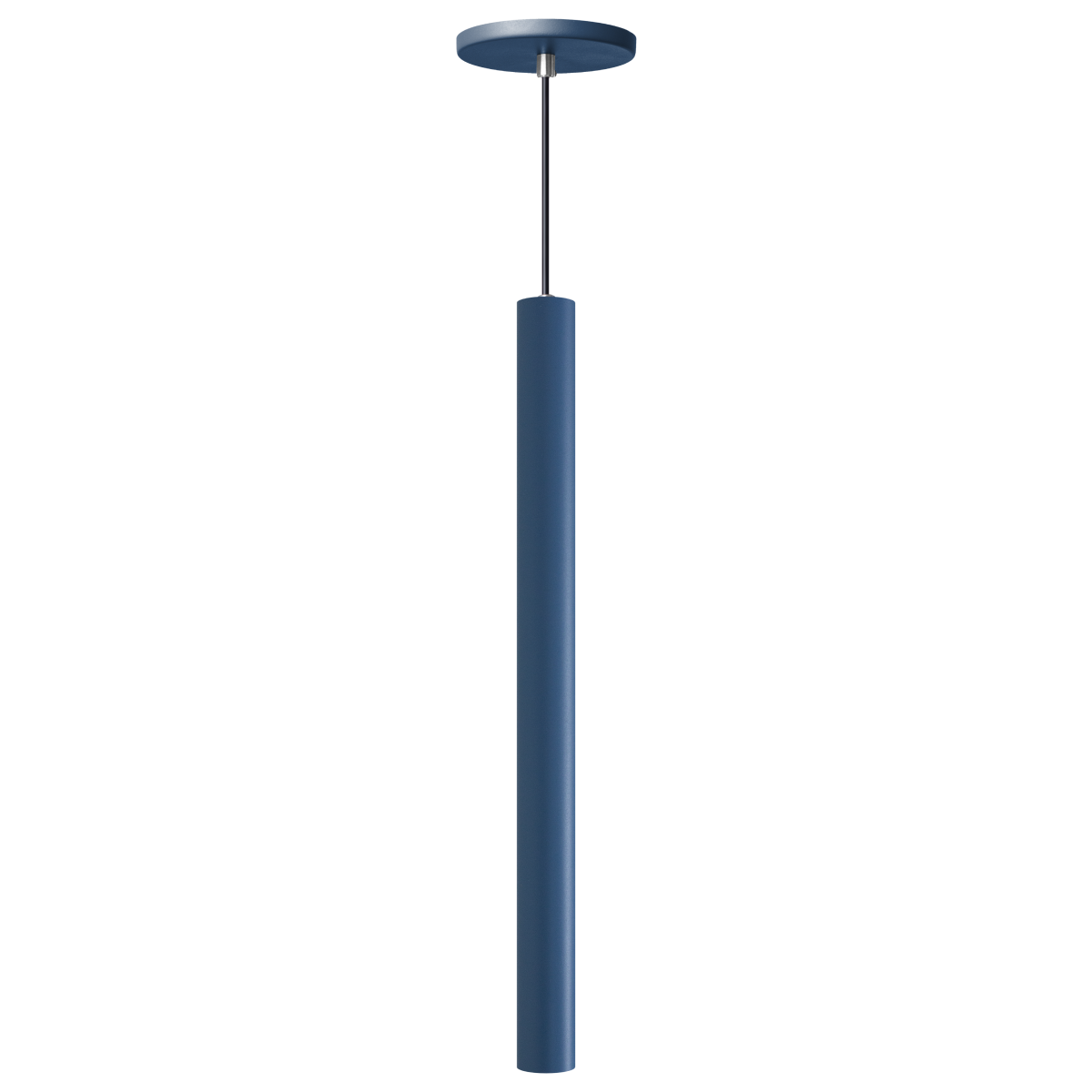 Pendente Luminária Tubo Azul 50 Cm