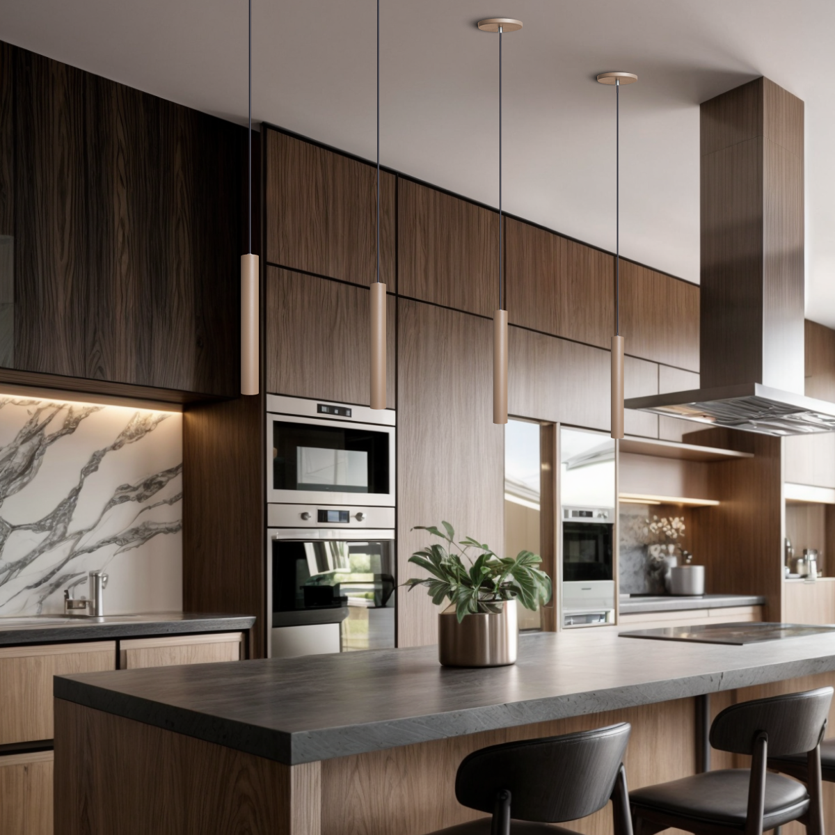 Pendente Luminária Tubo Fendi 30 Cm