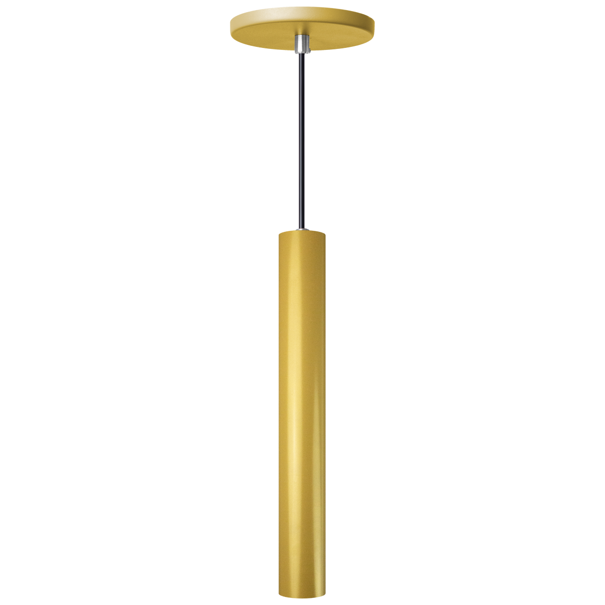 Pendente Luminária Tubo Dourado Fosco 30 Cm