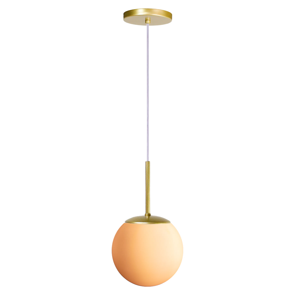 Luminária Pendente Jabuticaba Dourado Bola Globo de Vidro