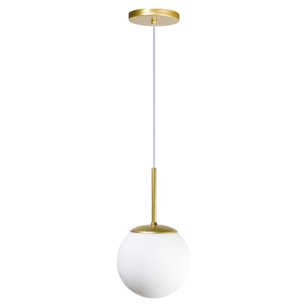 Luminária Pendente Jabuticaba Dourado Bola Globo de Vidro