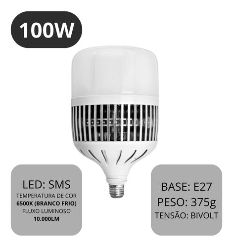 Lâmpada Led Alta Potência T135 Lumanti 100w 6500k