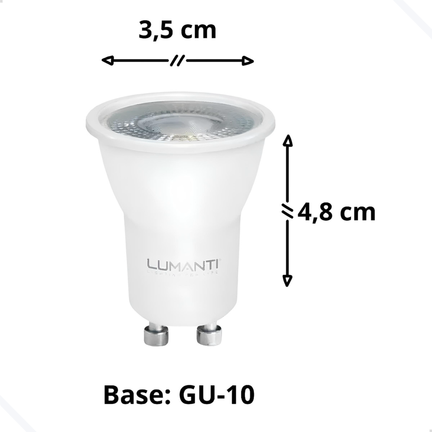 Lâmpada Led Mini Dicroica MR11 3,5w Lumanti 4000k Branco Neutro