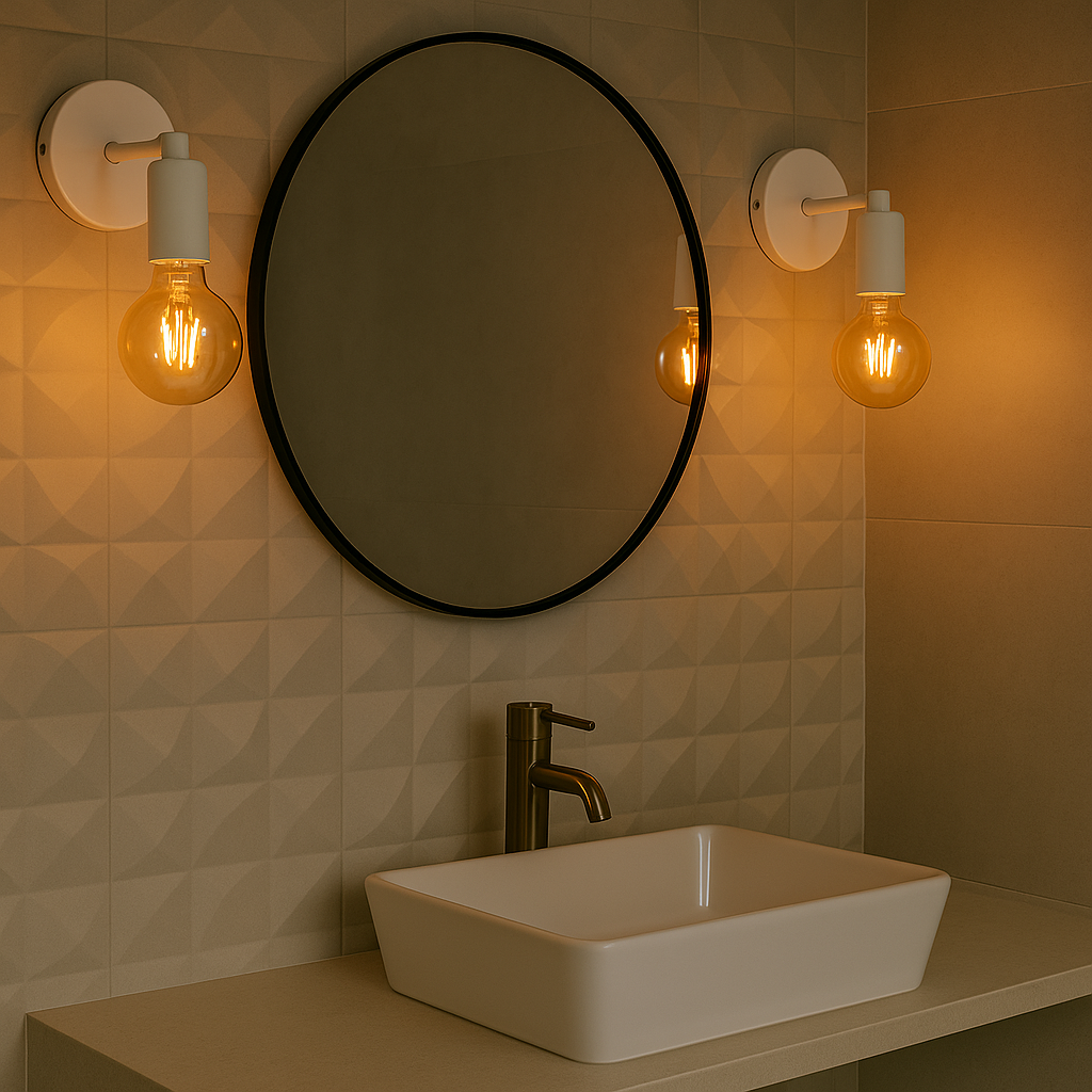 Arandela Retrô Industrial Branco