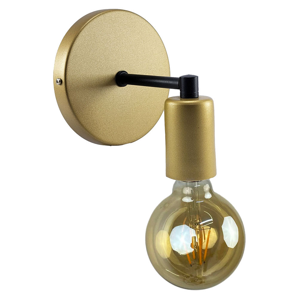 Arandela Retrô Industrial Dourada