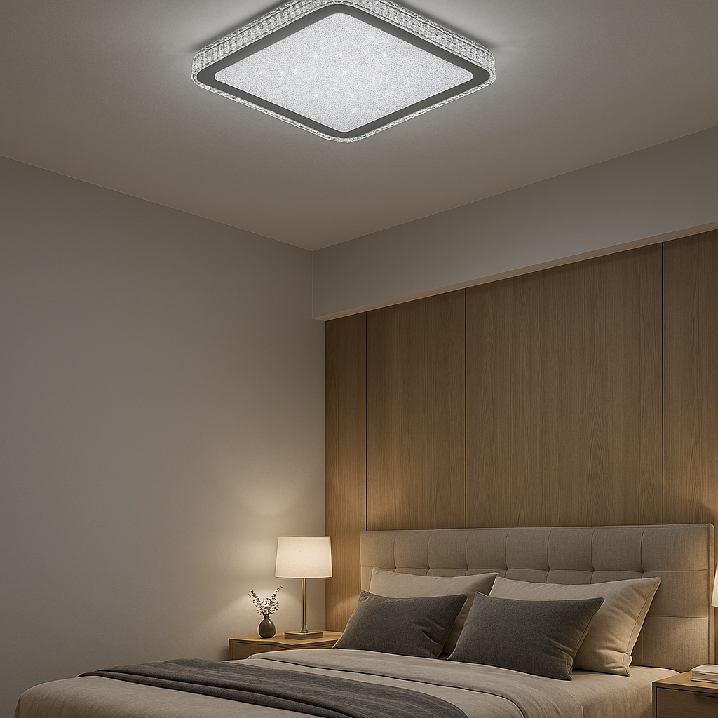 Plafon Led Acrilico Gemini 24w Branco Frio 40x40 Bivolt