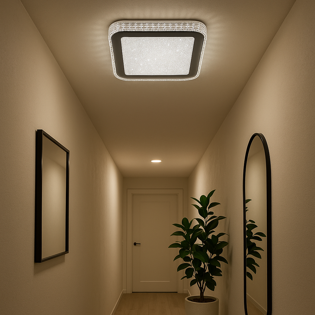 Plafon Led Acrilico Gemini 24w Branco Frio 40x40 Bivolt