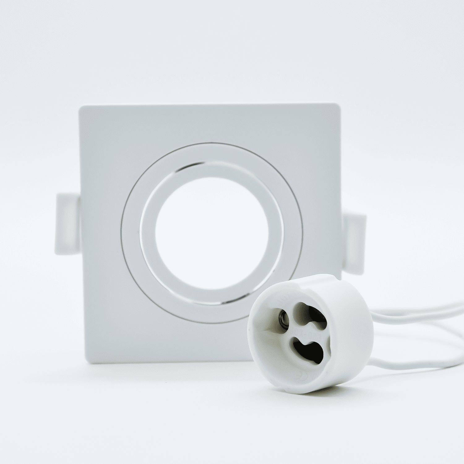 Spot Embutir Quadrado Face Plana Mini Dicroica Mr11 Branco