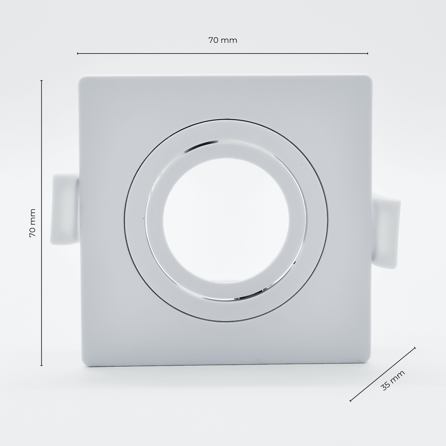 Spot Embutir Quadrado Face Plana Mini Dicroica Mr11 Branco