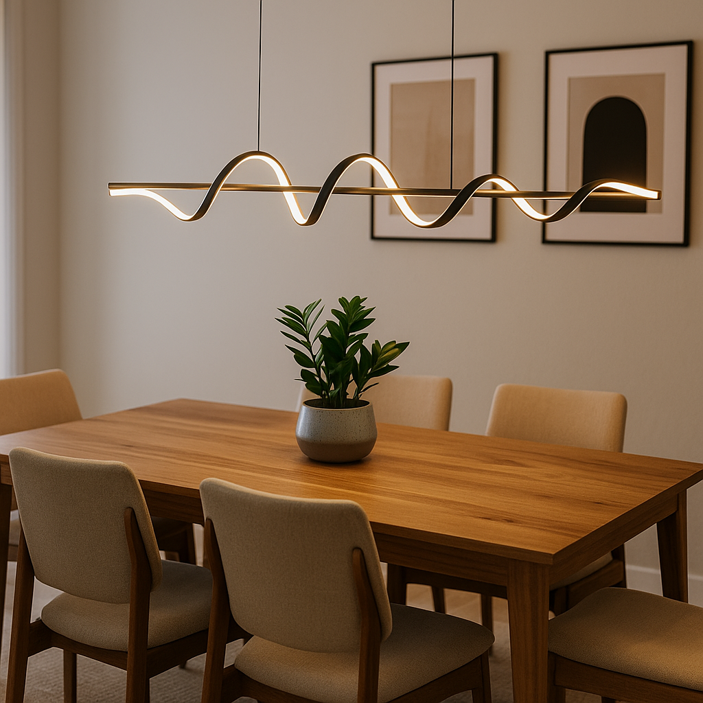 Luminária Pendente Espiral Led 36W 3000K 100CM Preto Sindora