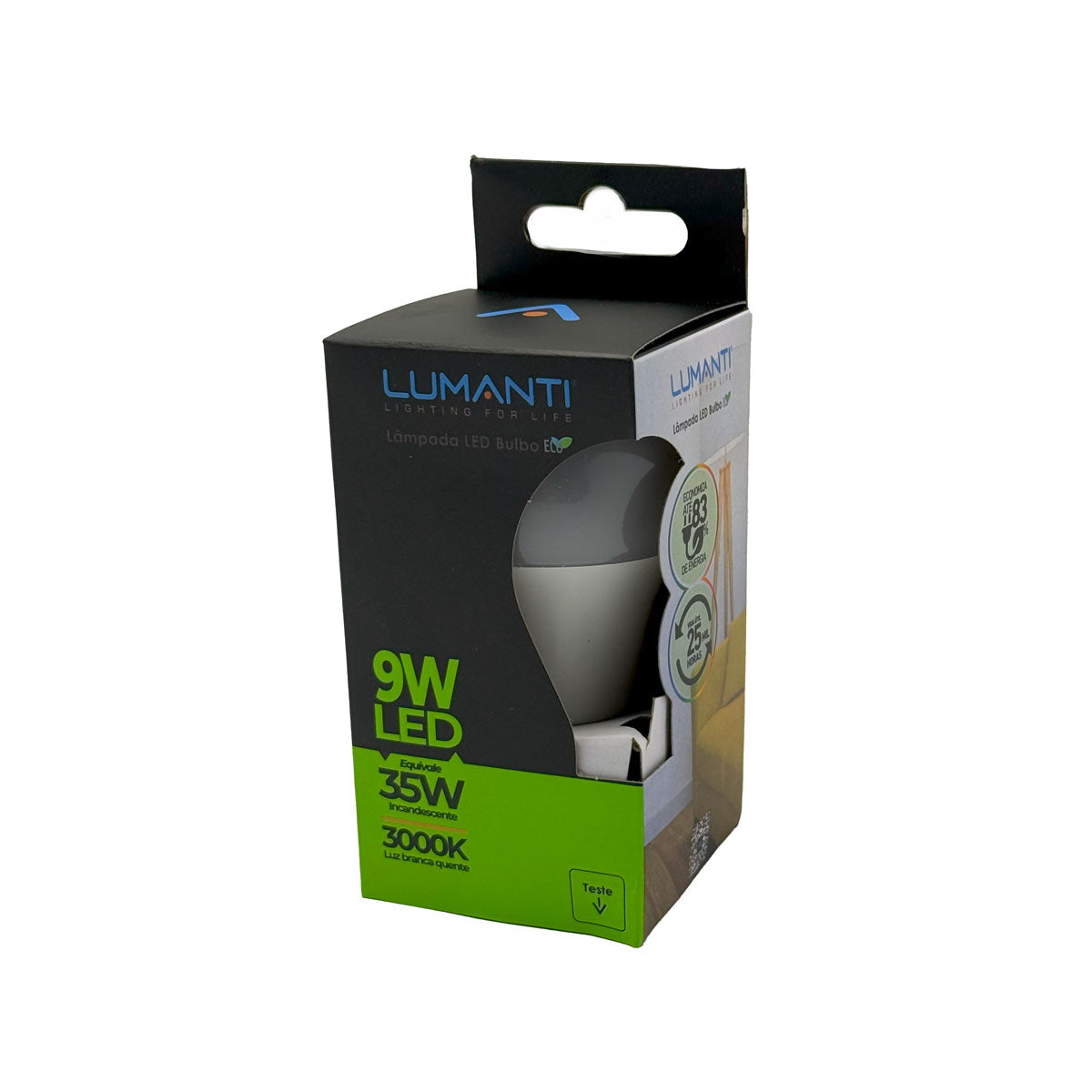 Lâmpada Led Bulbo 9w Branco Quente 3000k Bivolt - Lumanti