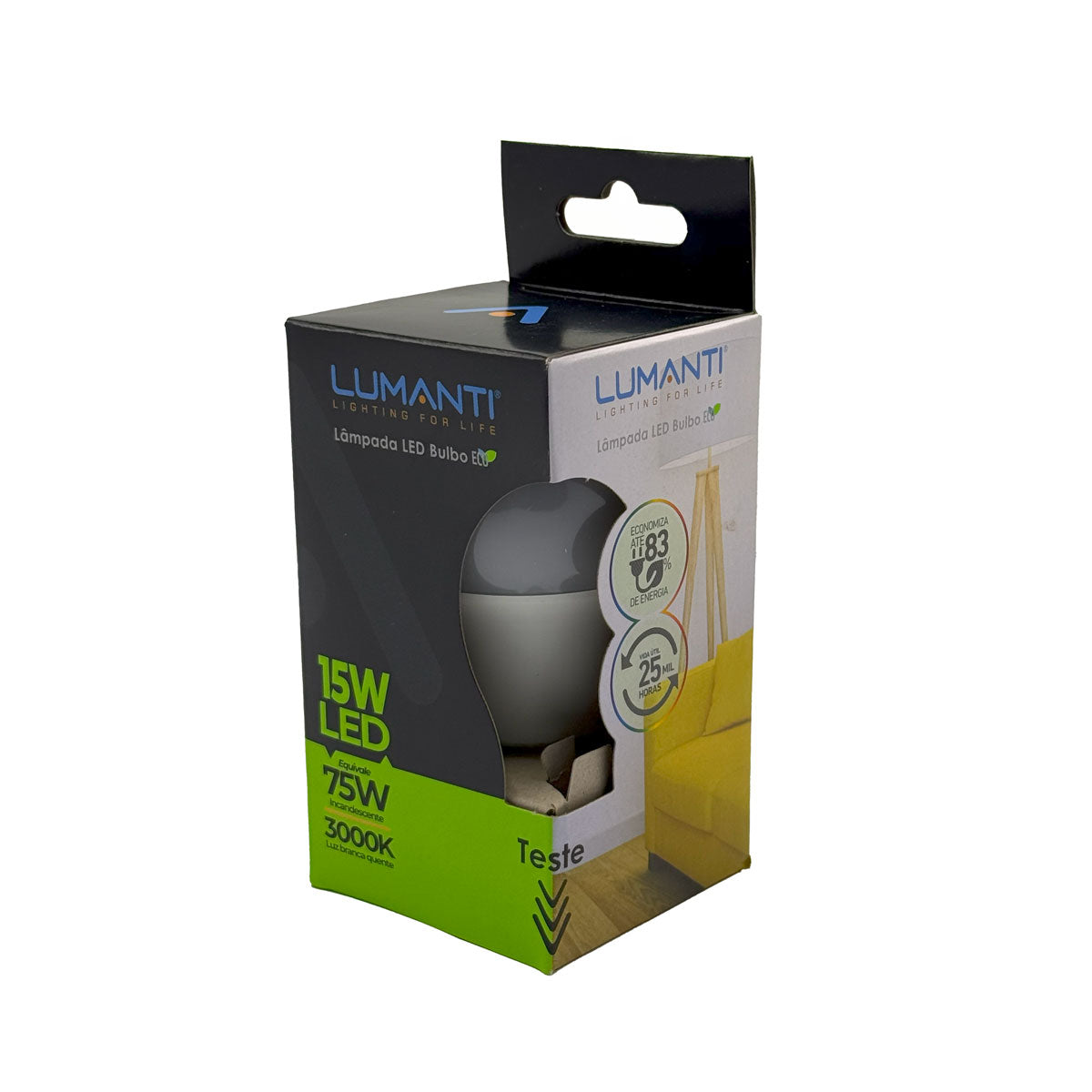 Lâmpada Led Bulbo 15w Branco Quente 3000k Bivolt - Lumanti
