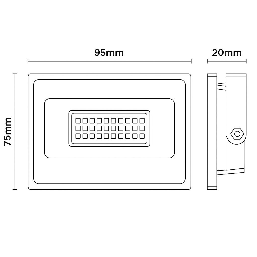 Refletor Led Slim 50w 5500k Branco Frio Bivolt Prova Dágua Lumanti