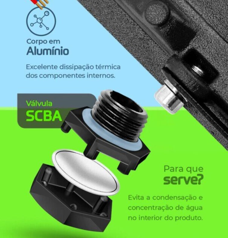 Refletor Led Slim 50w 5500k Branco Frio Bivolt Prova Dágua Lumanti