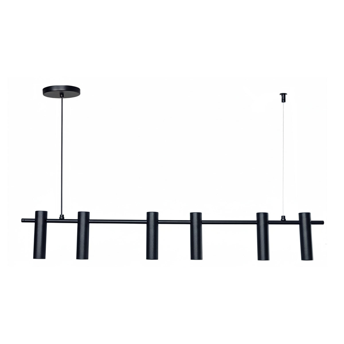 Luminária Pendente Turim Retangular 6 Spots MR11 GU10 Preto