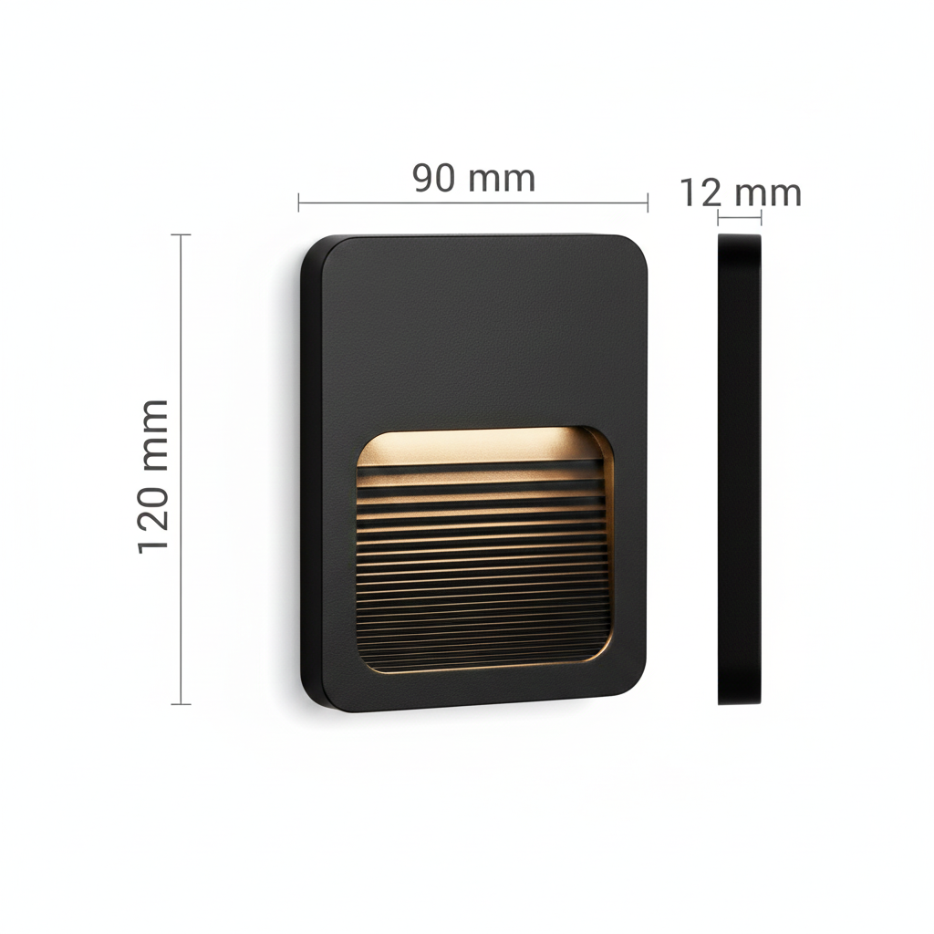 Balizador Fit 2W 3000K Bivolt IP65 Preto em ABS