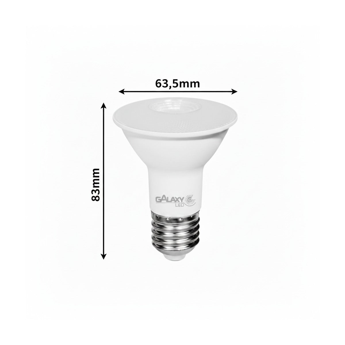 Lâmpada Led Par20 7W 2700K Branco Quente 110/220v Galaxy