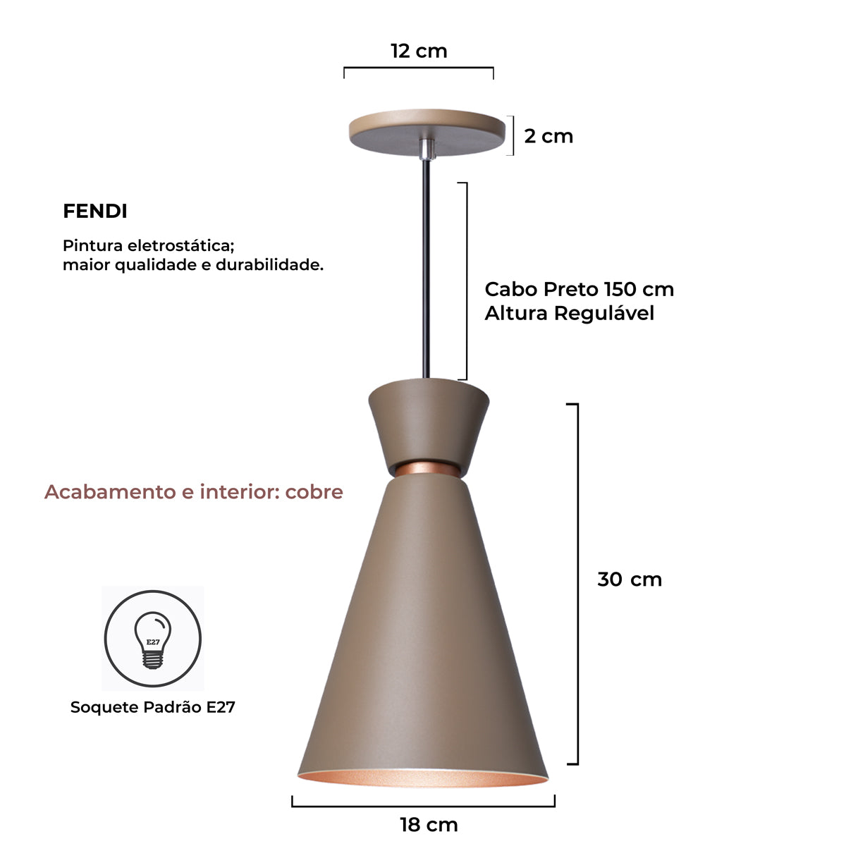 Kit 3 Pendente Lustre Luminária Pequim Berlin Rio