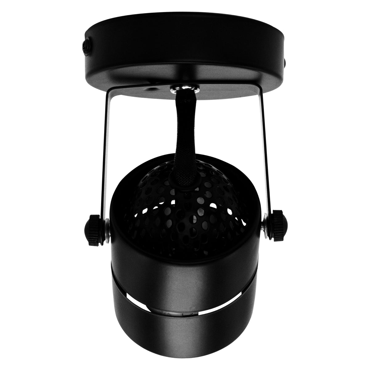 Spot Sobrepor MR16 GU10 Redondo Preto Direcionável