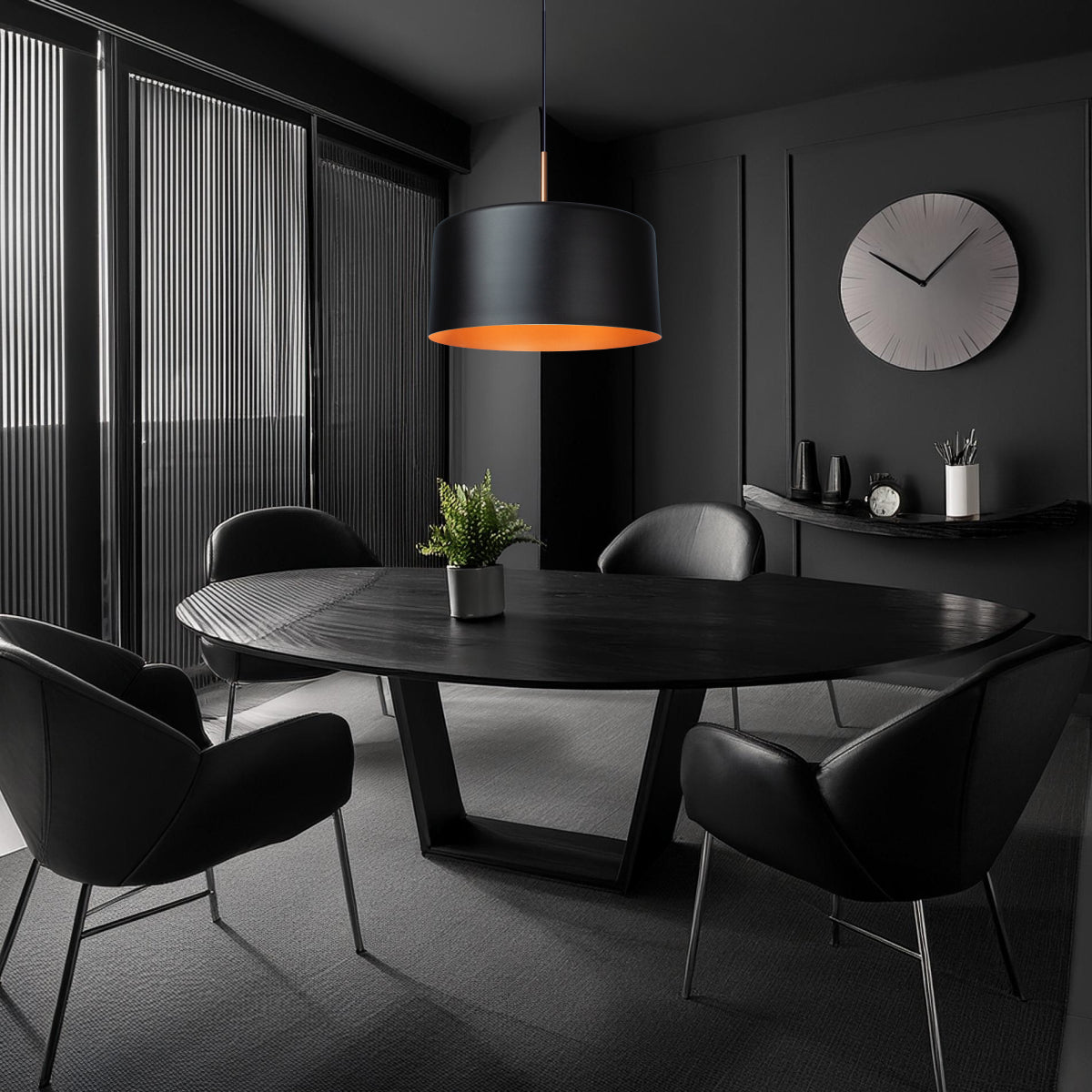 Pendente Lustre Luminária Madri Preto