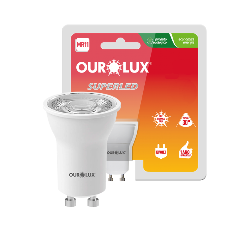 Lâmpada Led Mini Dicróica Mr11 4w GU10 Ourolux